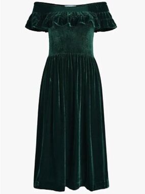 Hill House Emerald Green Velvet Dress